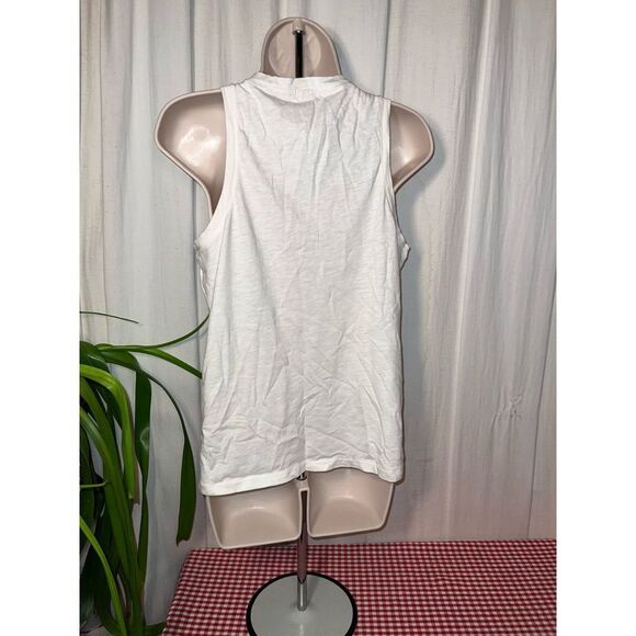 Tank ~ JCrew ~ Medium ~ EUC ~ White and Navy - Picture 3 of 6